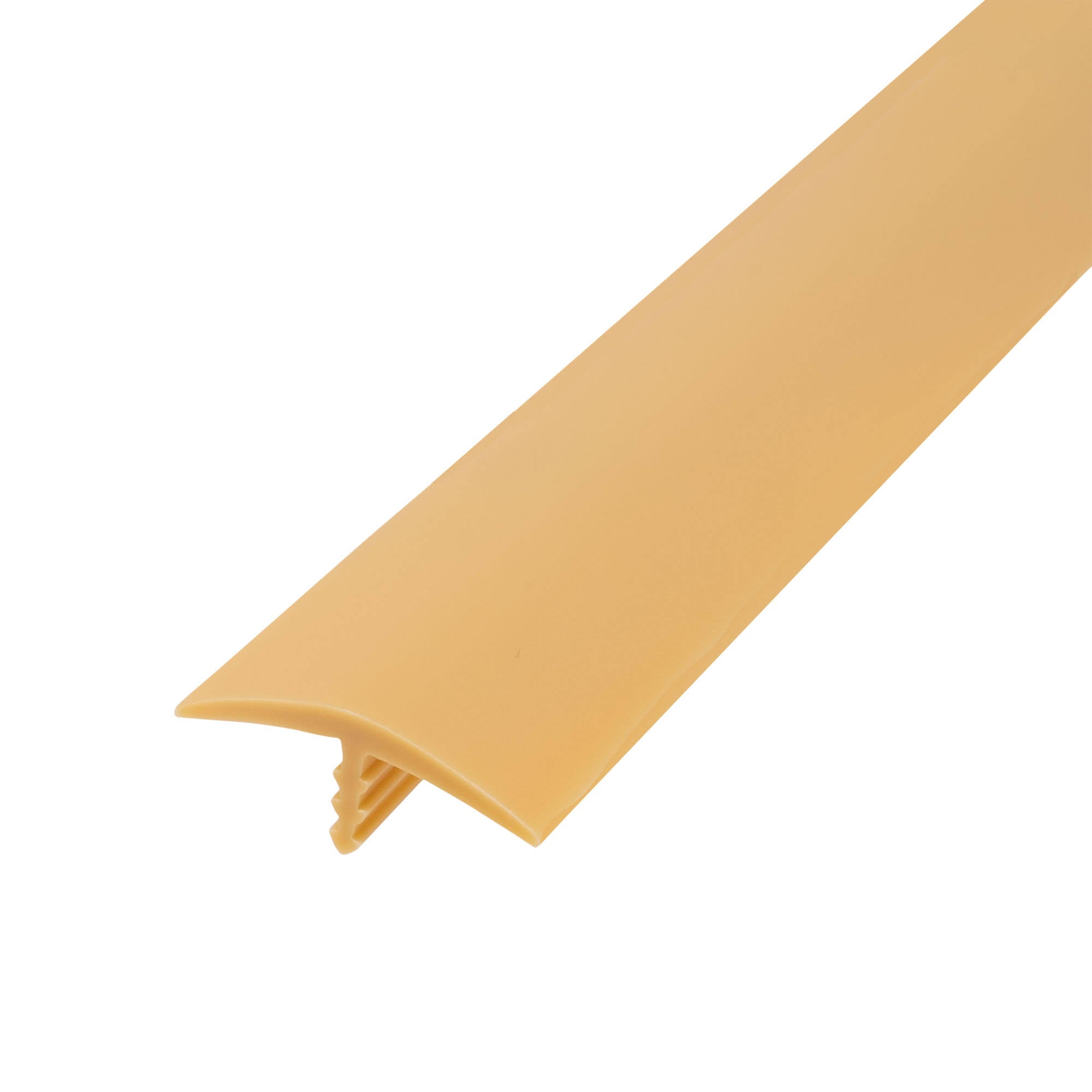 Light Buttercotch 1-1/8 inch Flexible Polyethylene T-Molding 250 Foot Coil B459
