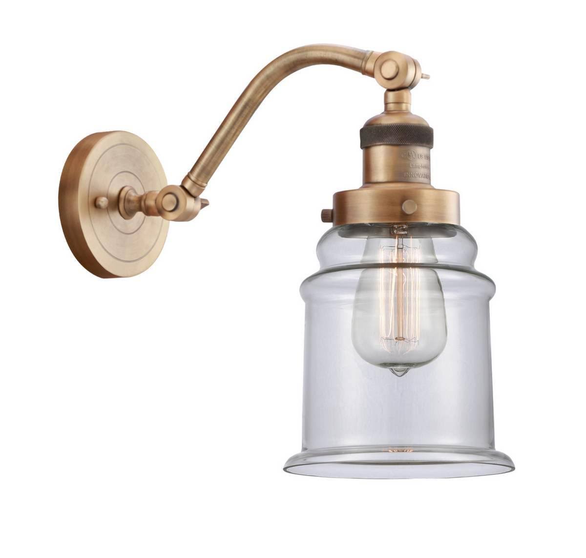Brushed Brass 1 Light Sconce D7102