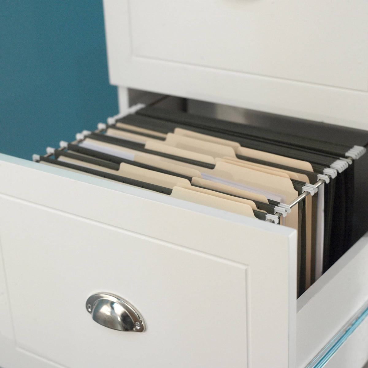 Antique White Two Drawer Filing Cabinet T83444