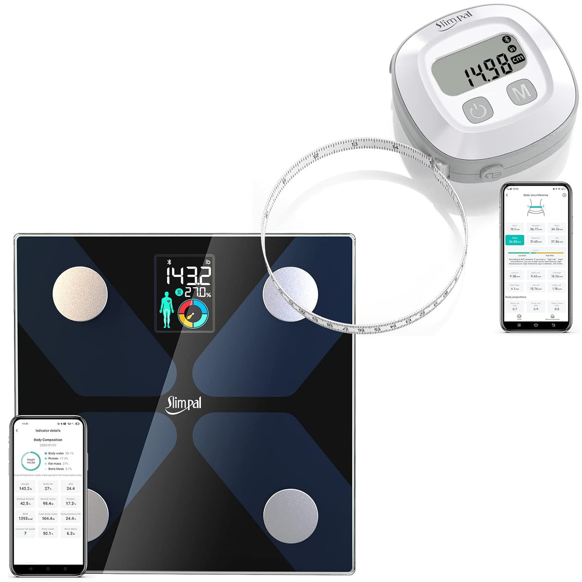 Smart Scale with Body Measuring Tape B16378