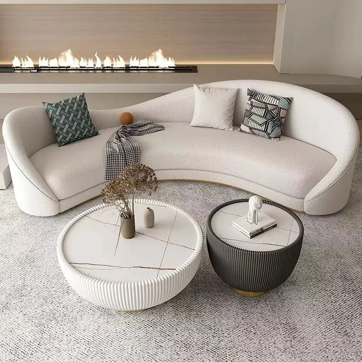 White European Minimalist Arm Sofa I107178