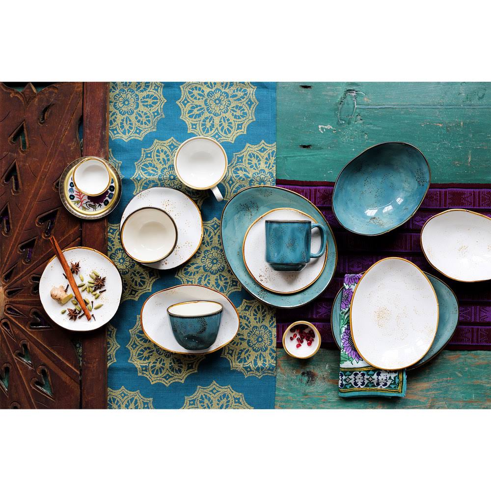 Azure 7 1/4x22 China Square Plate - 12/Case Q705008