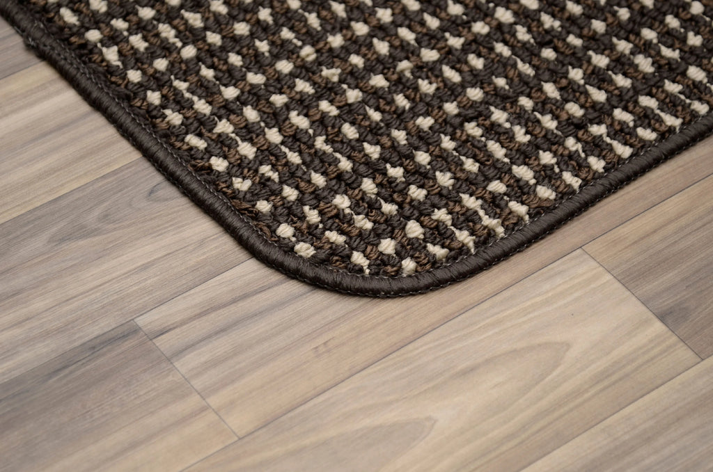 Brown Polka Dot Kitchen Mats, 24 in x 40 in, 2 Pieces X8363