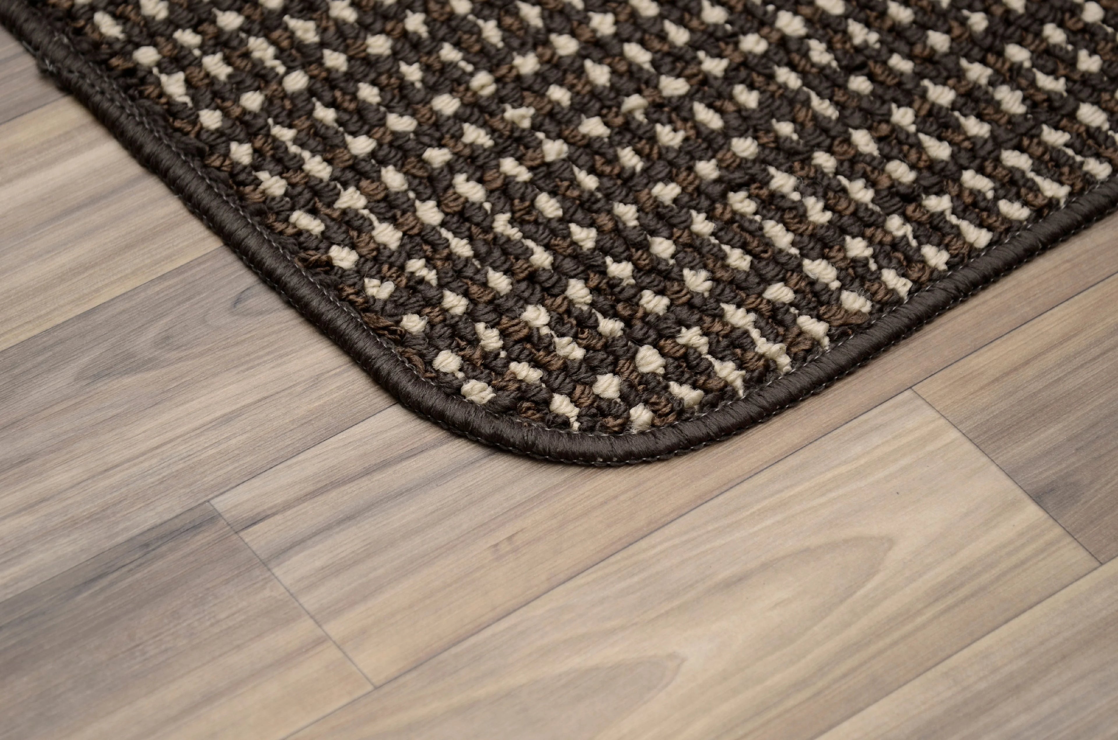 Brown Polka Dot Kitchen Mats, 24 in x 40 in, 2 Pieces X8363