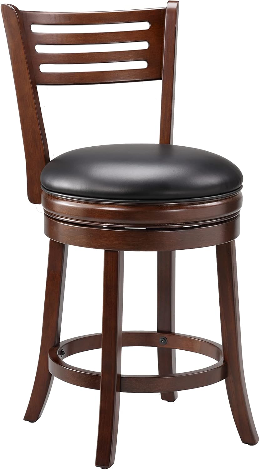 Cappuccino Swivel Stool, 29-Inch, Pack of 2 E29250