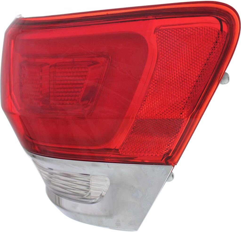 Outer Tail Light Assembly Passenger Side with Chrome Trim P8401