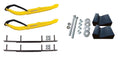 Yellow XT Snowmobile Skis with 8" Round Bars Complete Kit N8043
