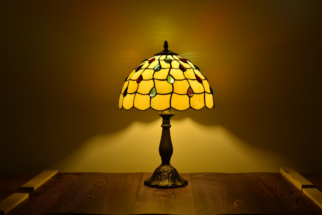 Tiffany Style Table Lamp Stained-Glass 18.1'' H Multi-Color P2601