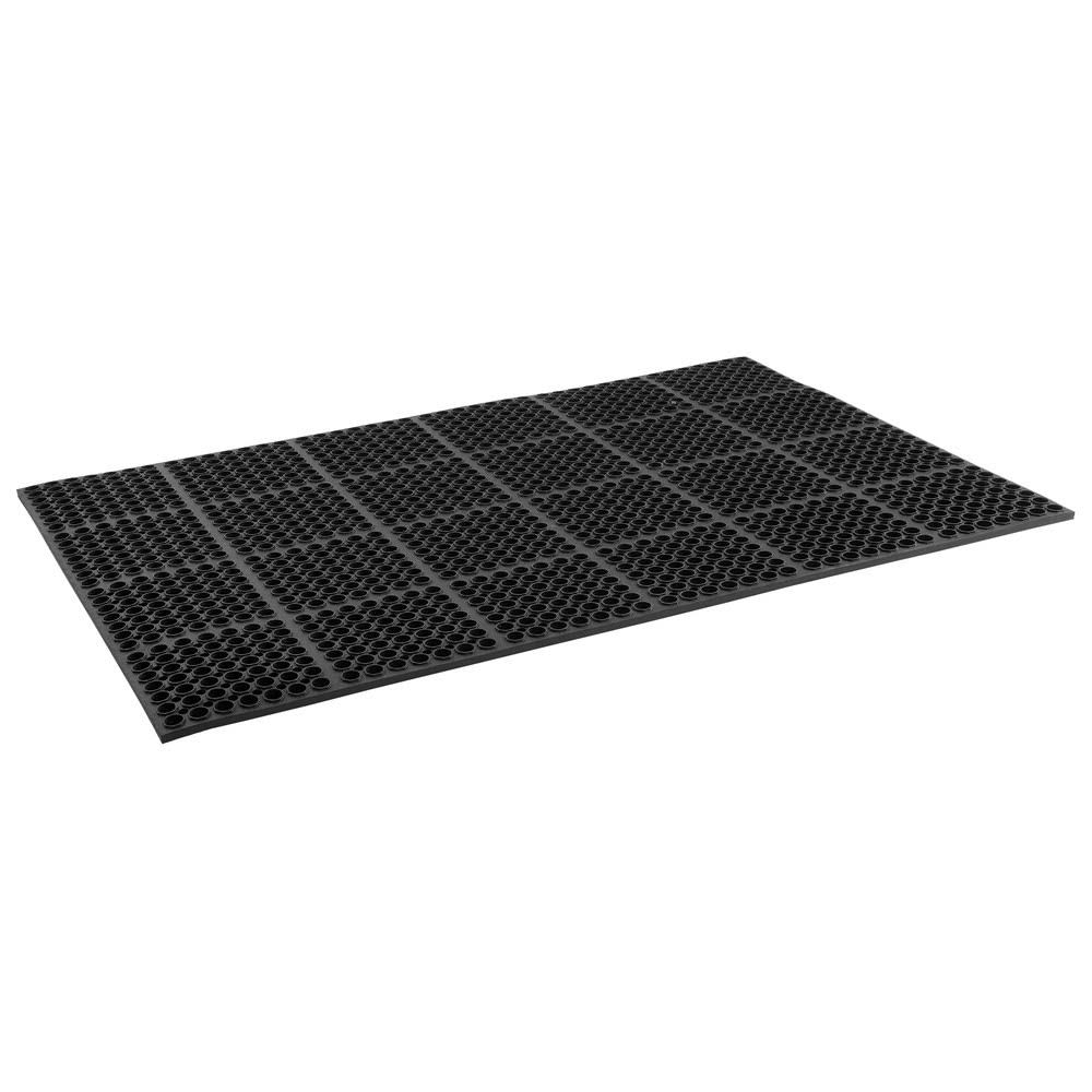 Rubber Anti-Fatigue and Anti-Slip Mat, 58.5 inch x 39 inch, Black A8580