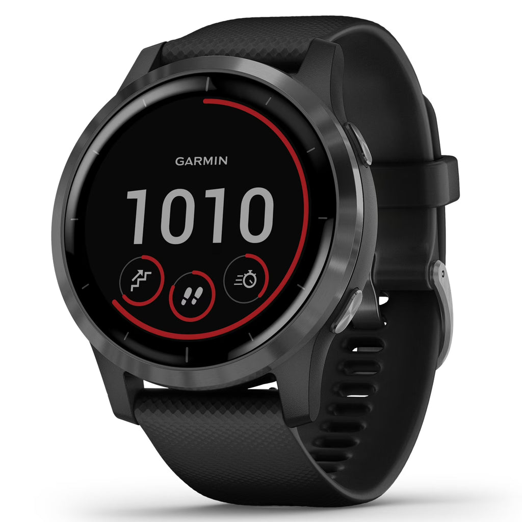 vívoactive 4 Slate Stainless Steel Bezel Black Case Silicone Band Q298041