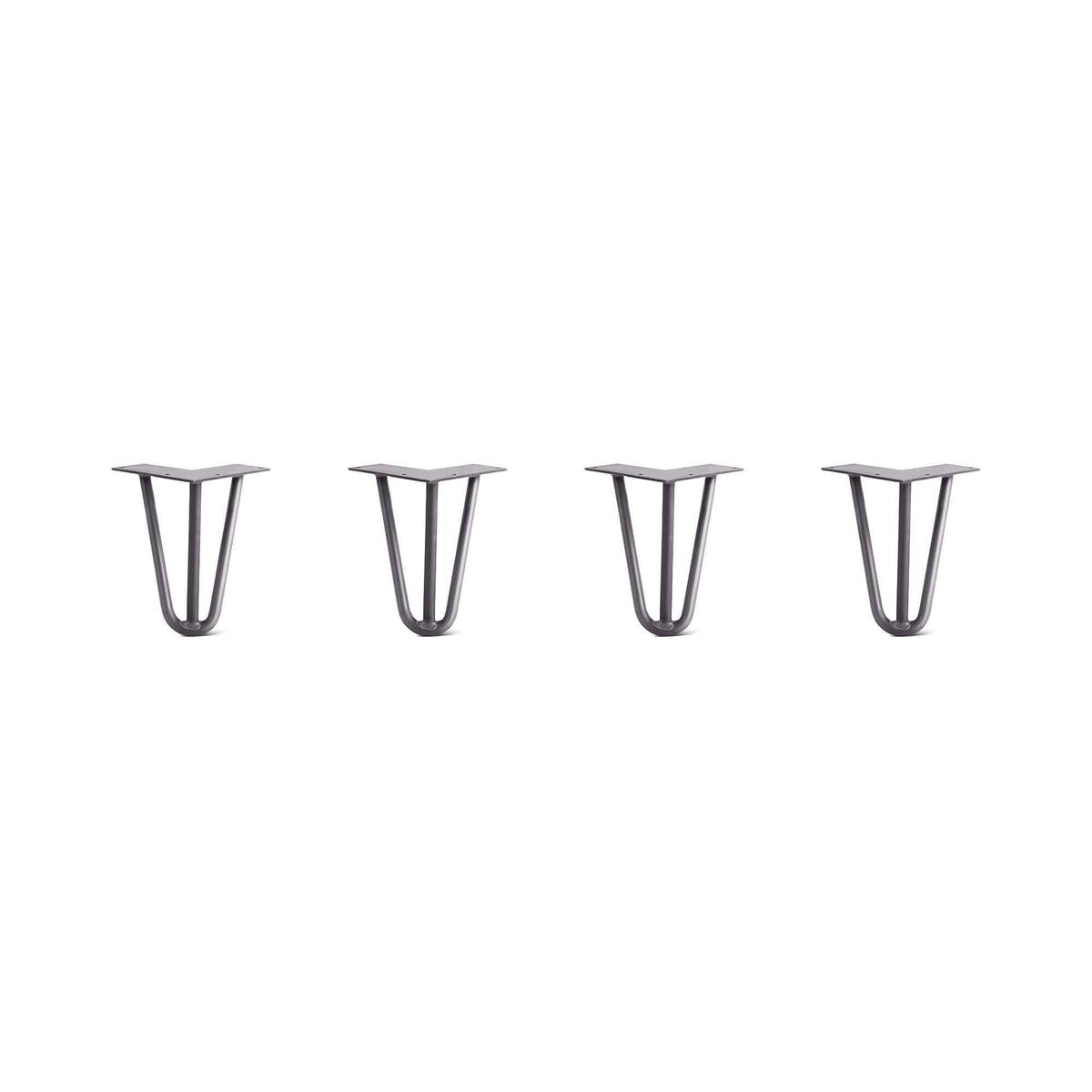 Hairpin Legs Set of 4, Raw Steel Z965