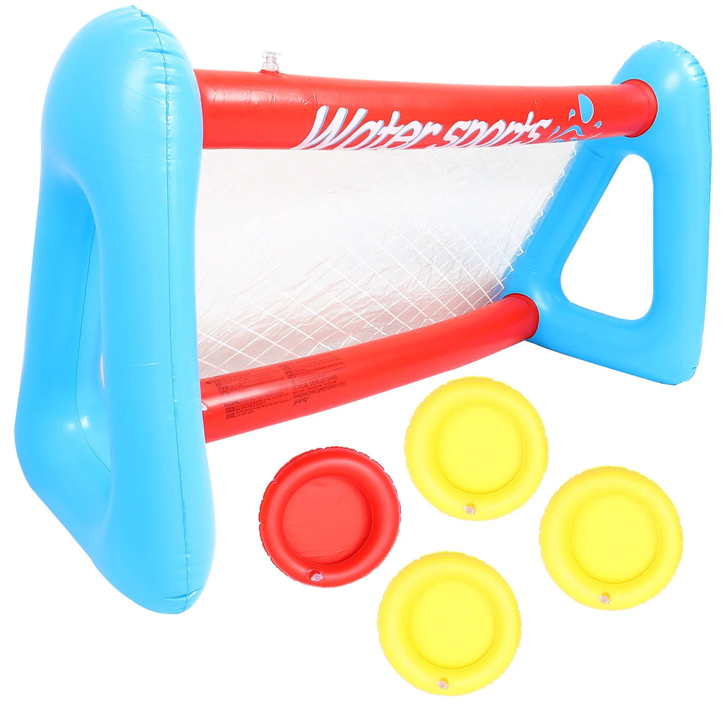 Inflatable Pool Float Set with Volleyball Net and Volleyballs F123