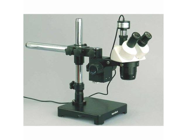 Stereo Microscope on Boom Stand with 1.3MP Digital Camera Y1727