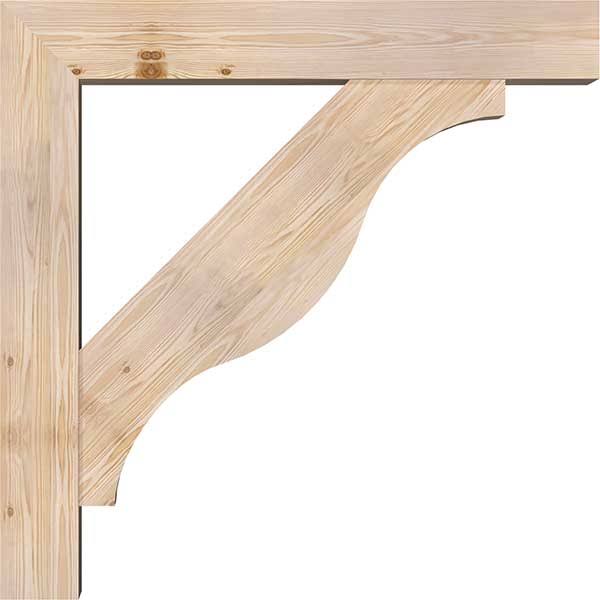 Douglas Fir Smooth Bracket with Offset Brace O9311