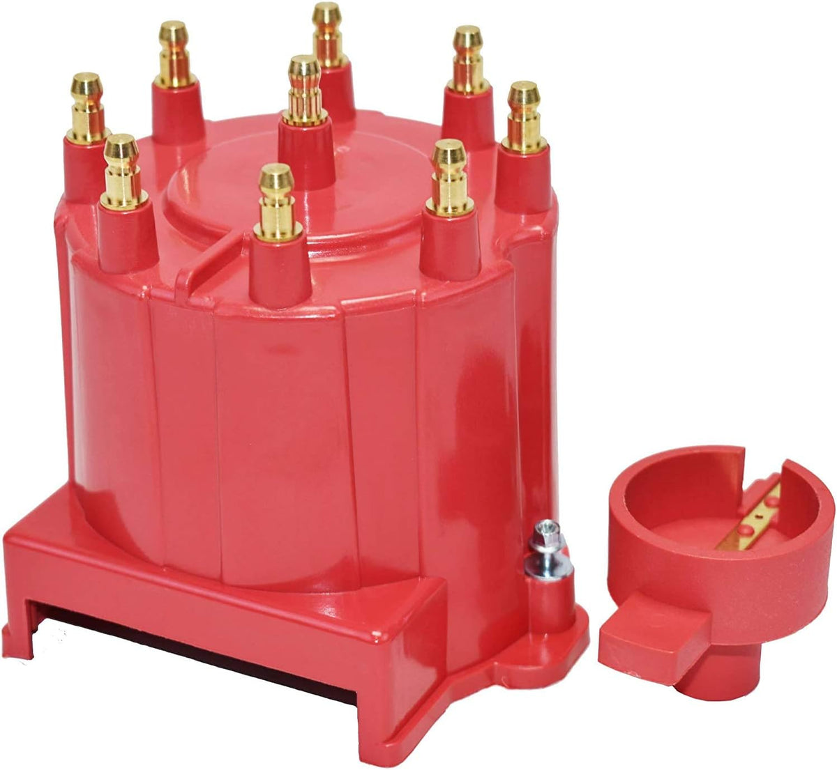 8-Cylinder EFI Distributor Cap Rotor Remote Ignition Coil Tune Up Kit 8.0mm Spark Plug Wires Kit Red H963740