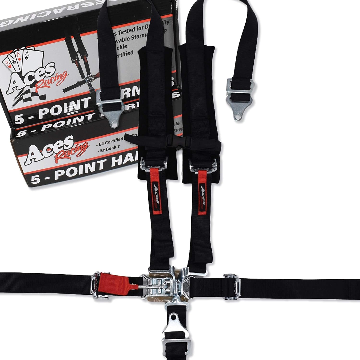 5 Point Harness with 2 Inch Padding, Silver, Pack of 2 T795