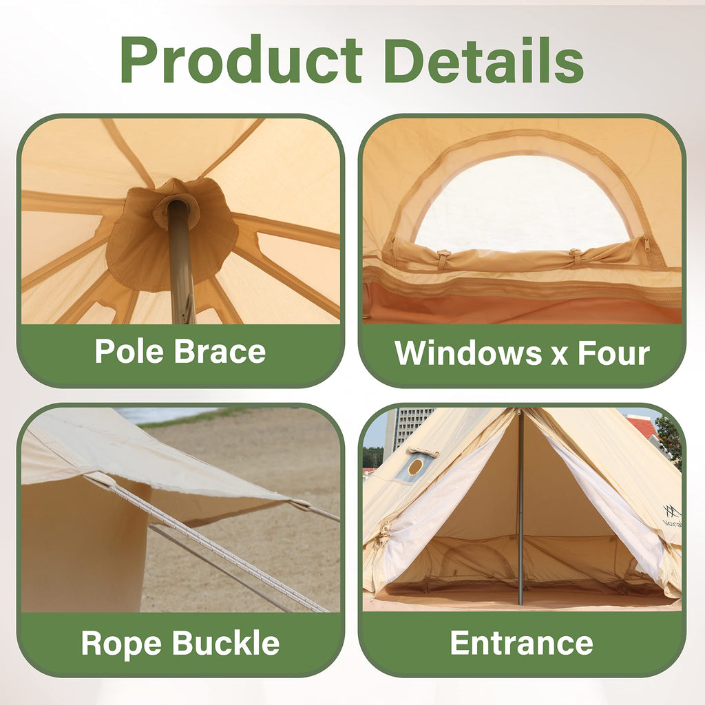 Mongolian Yurt Tent with Mosquito Net Doors & Windows H95954