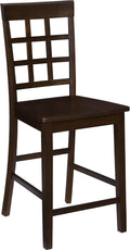 Espresso Window Pane Counter Chair Set of 2 L81000