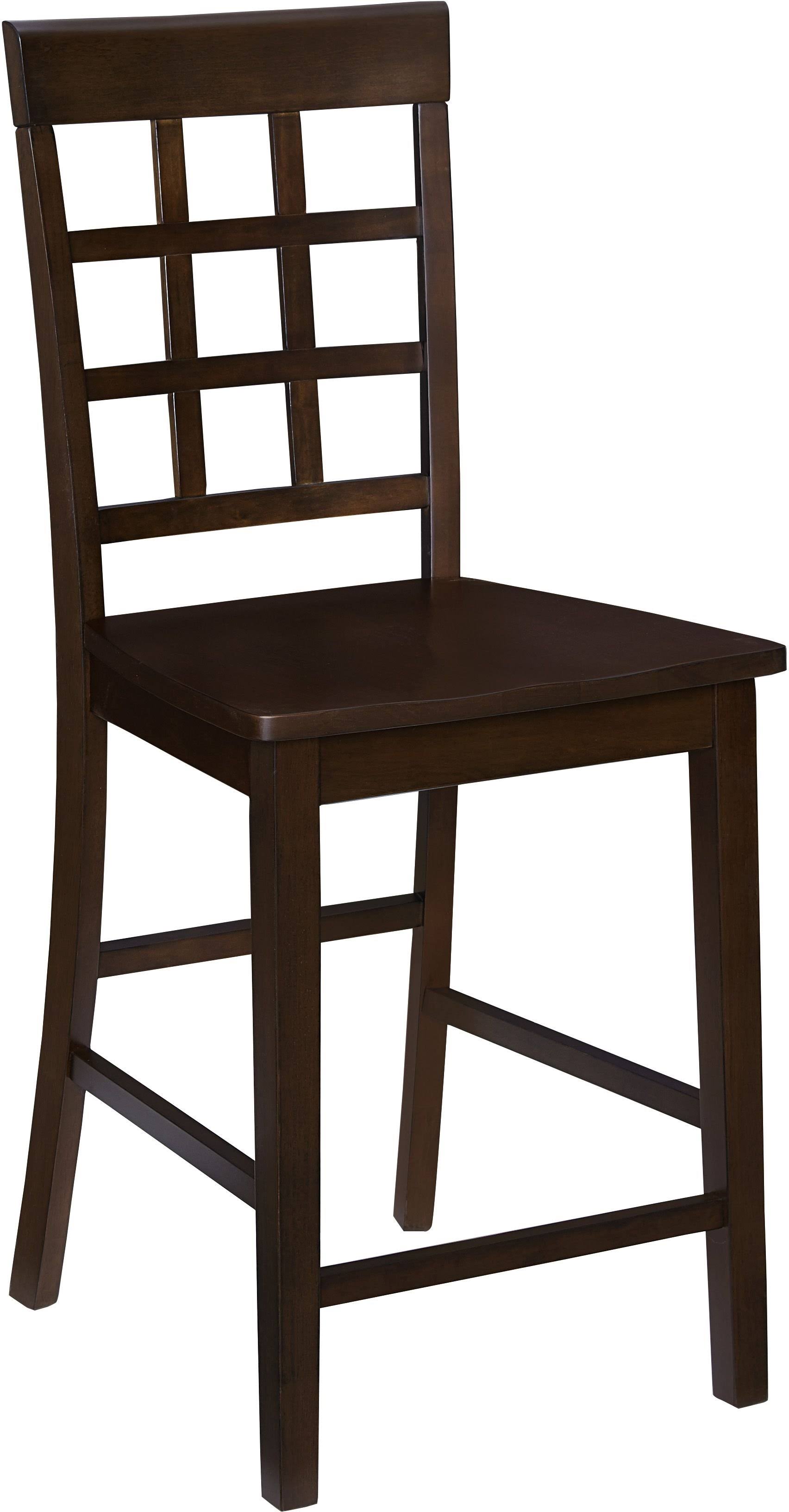 Espresso Window Pane Counter Chair Set of 2 L81000