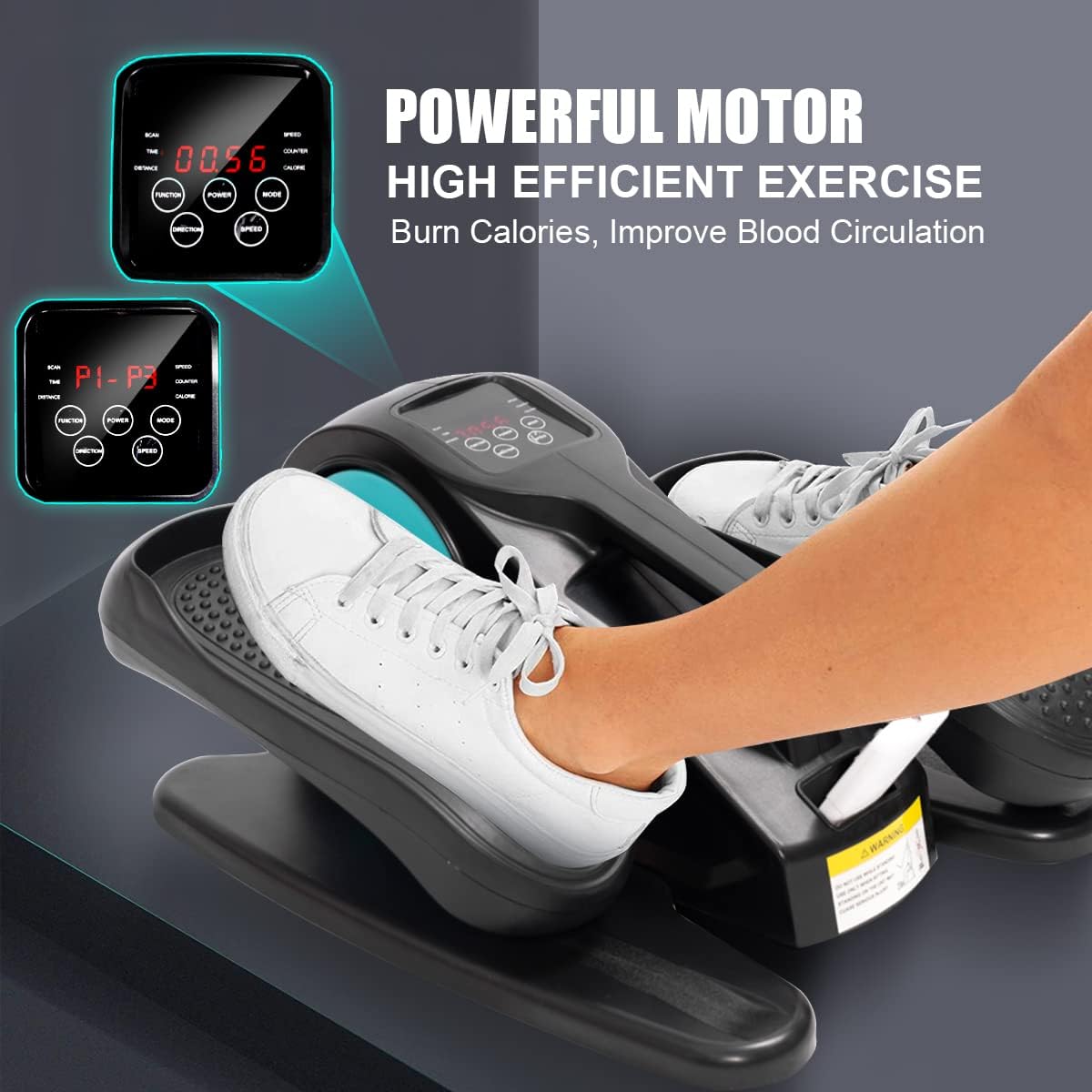 Compact Electric Elliptical Leg Exerciser with Remote & LCD Display L442693