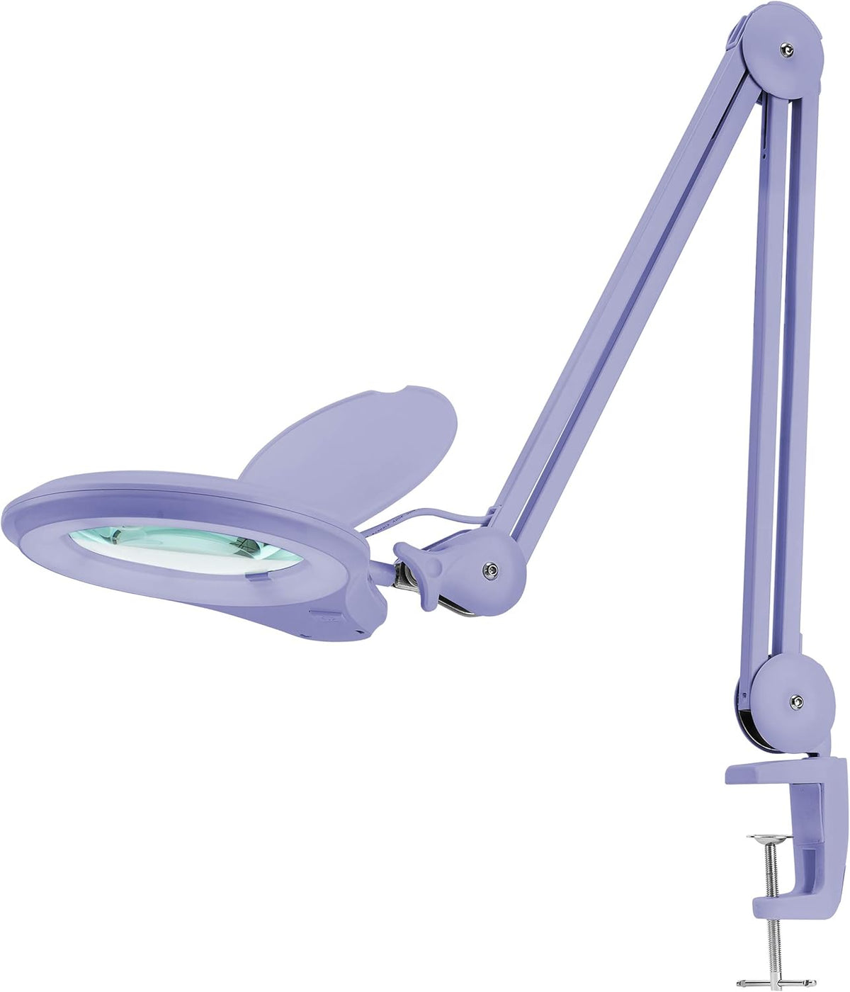 White 5 Inches Diameter Lens LED Magnifying Lamp with Clamp H8775