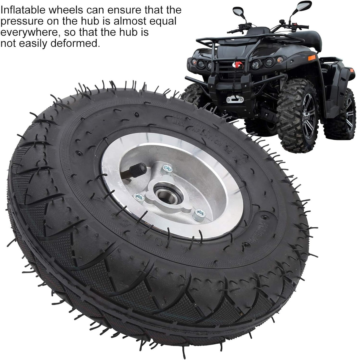 Electric Scooter Tire & Hub, 4.10-3.50-4, Pack of 2 F7228