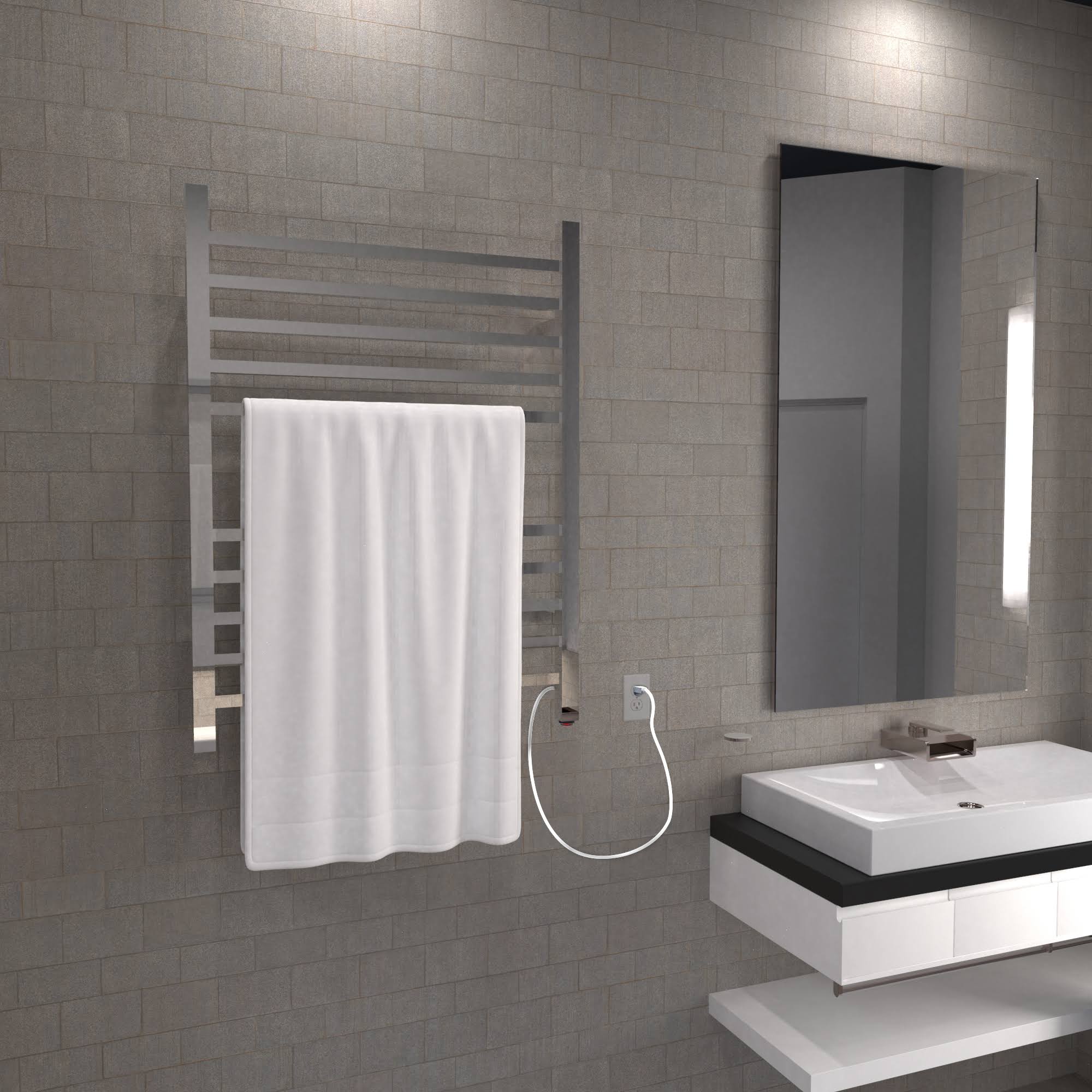 Polished Square Towel Warmer F196