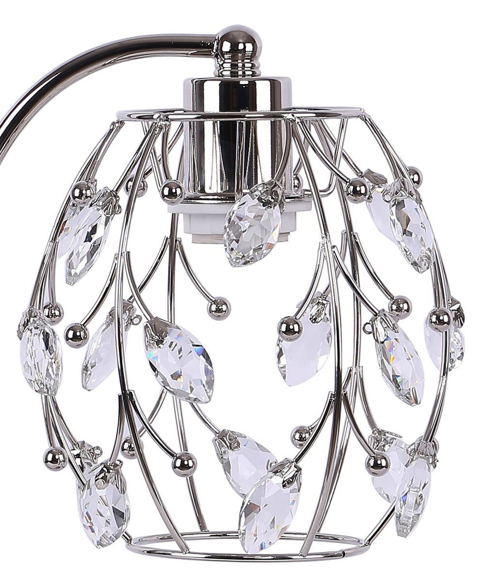 Polished Nickel Task Lamp with Crystalline Metal Shade (2-Pack) V388