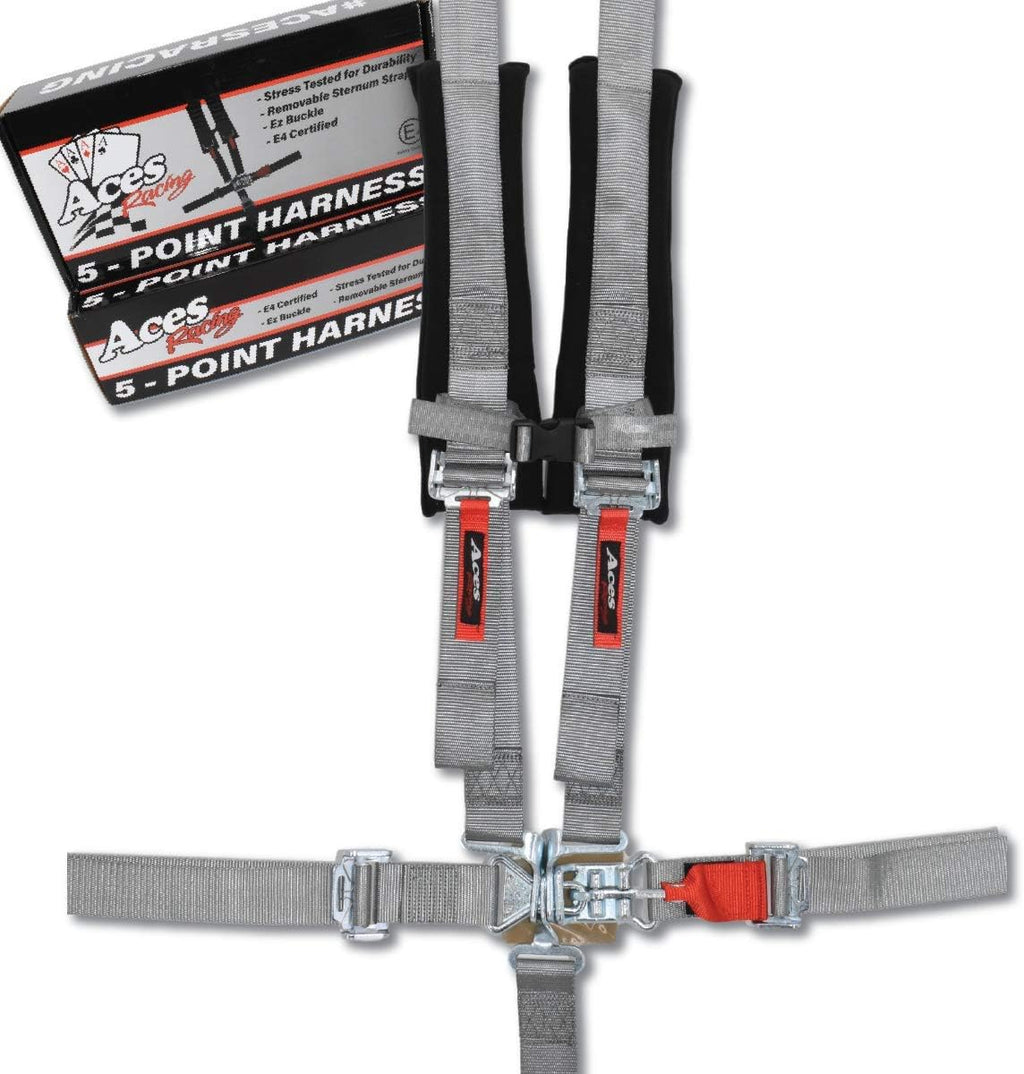 5 Point Harness with 2 Inch Padding, Silver, Pack of 2 T795