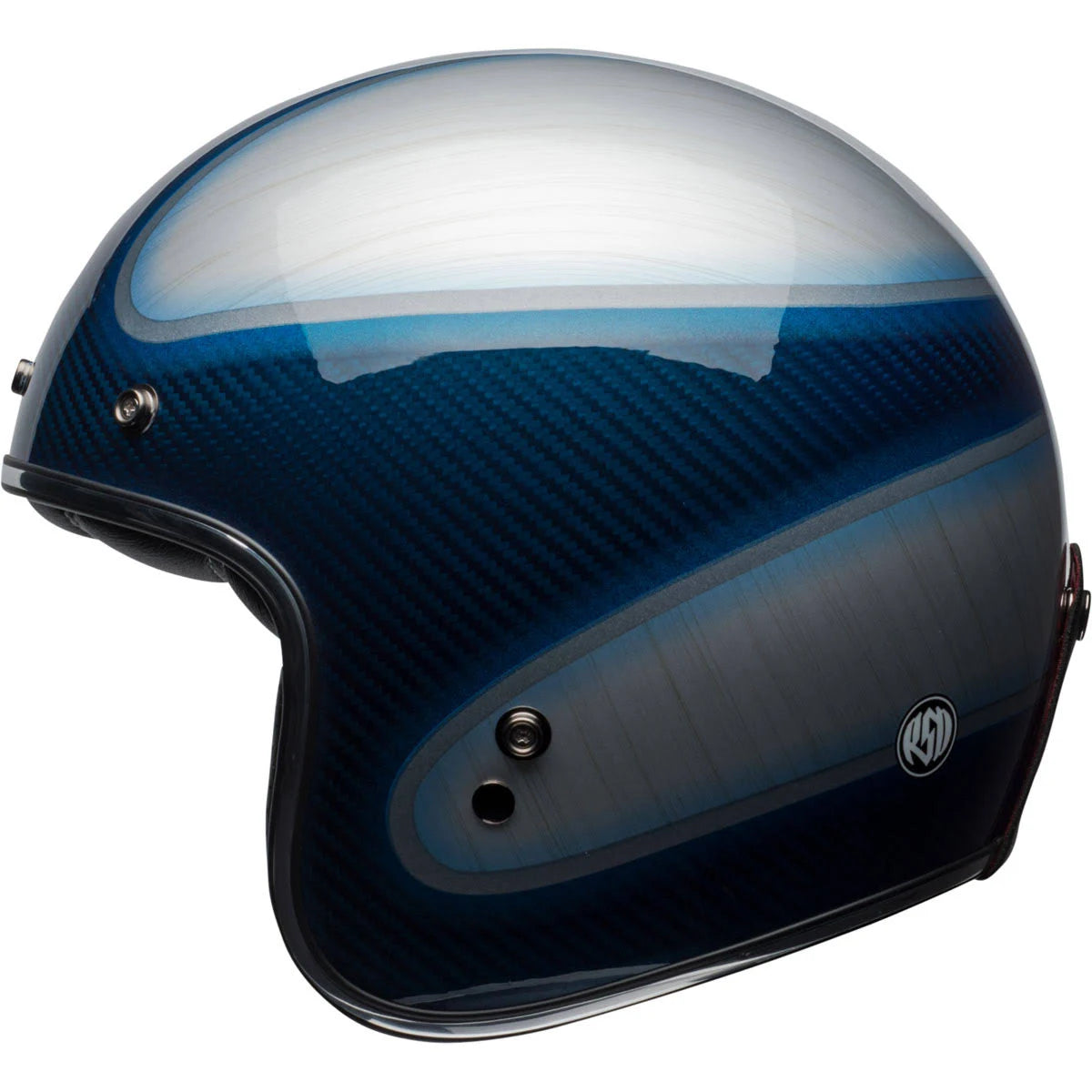 Bell Custom 500 Carbon Helmet Gloss Candy Blue Carbon Small O95076