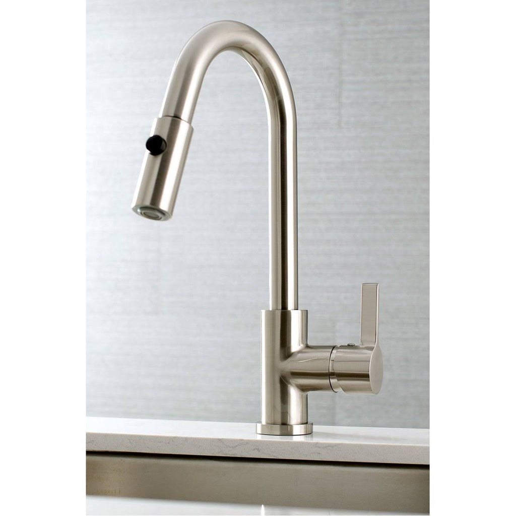 Brushed Nickel Single-Handle Pull-Down Kitchen Faucet L27884