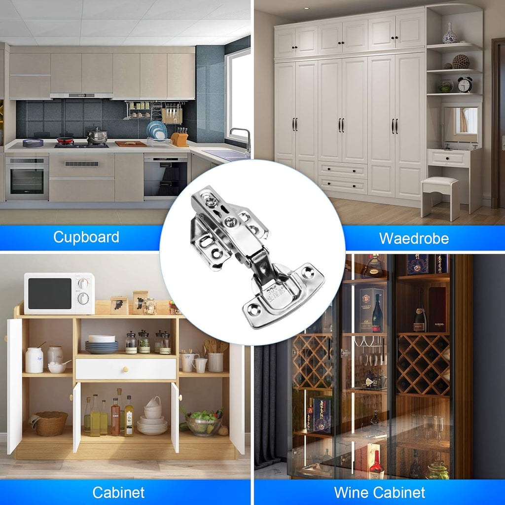 10Pcs Soft Close Full Overlay Cabinet Hinges S84590