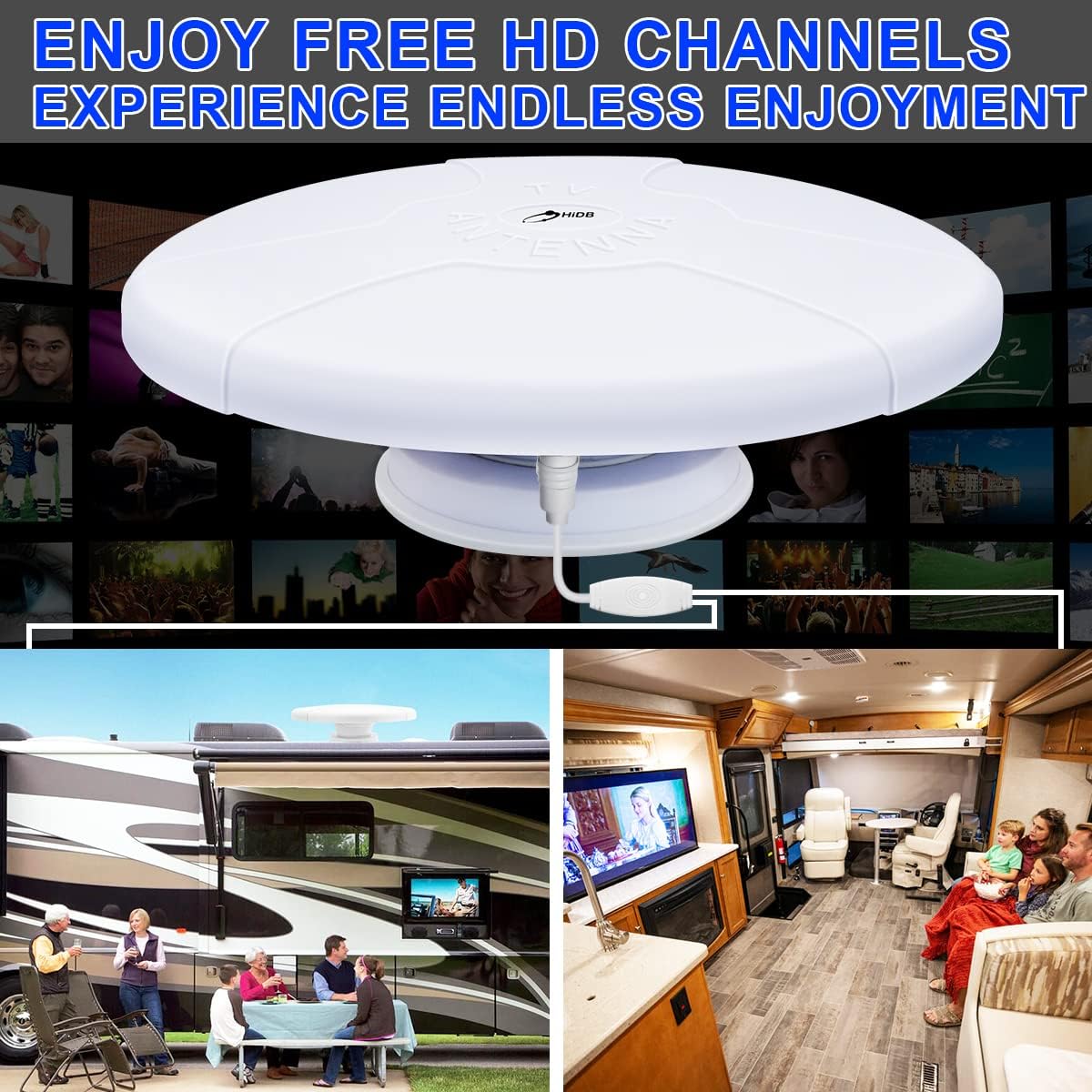 Amplified Digital HD TV Antenna with Magnetic Base O866915