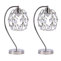 Polished Nickel Task Lamp with Crystalline Metal Shade (2-Pack) V388