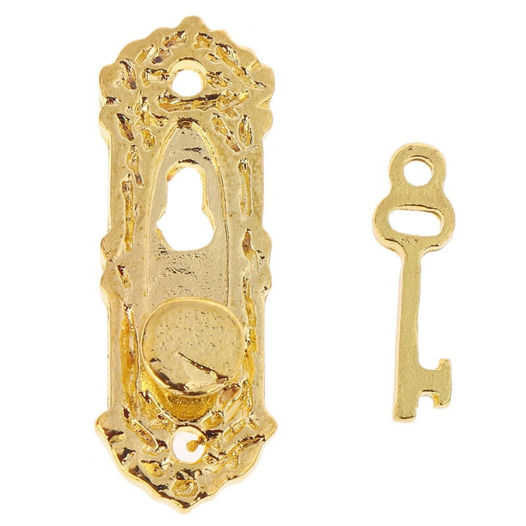 Mini Golden Metal Door Handle with Key X376430