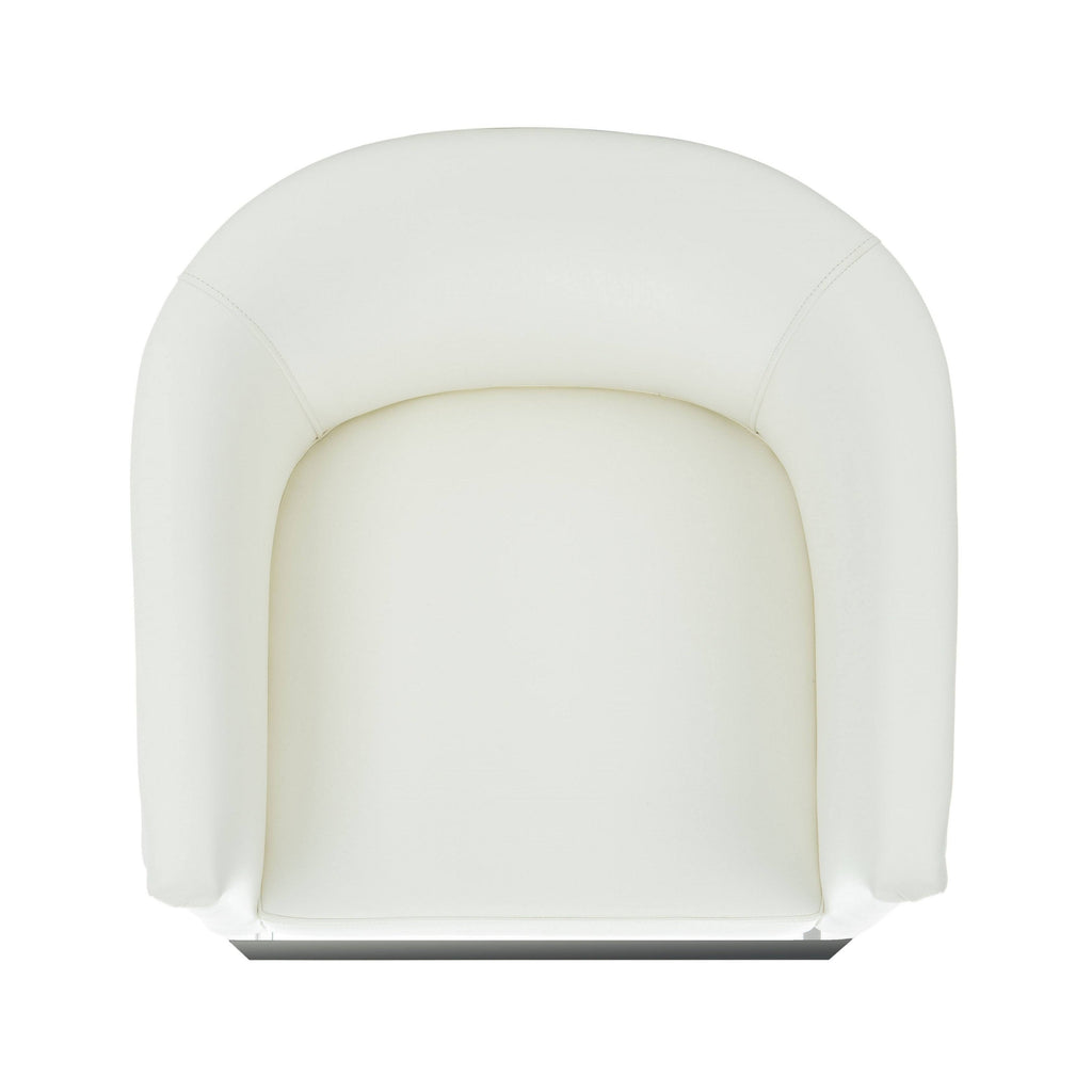 White Leather Bar Stool V551309