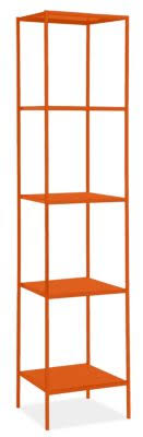 Modern Slim Bookcase in Tangerine Orange B70335