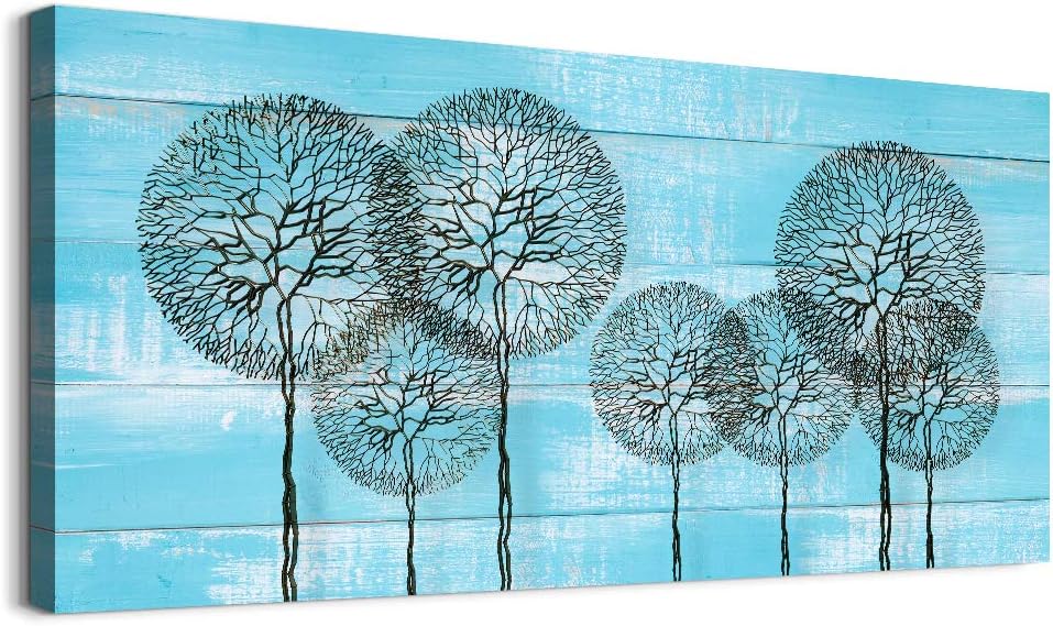 Golden Yellow Sun Blue Ocean Sea Waves Landscape Canvas Wall Art K14077