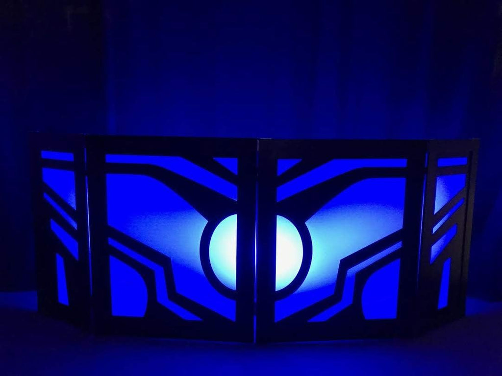 DJ Facade 4 Panels Black Frame with Fabric W914