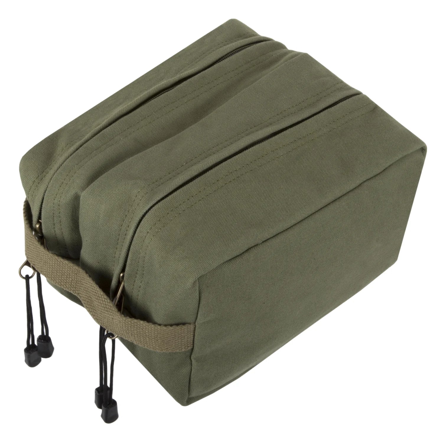 Olive Canvas Travel Toiletry Dopp Kit Bag R8529