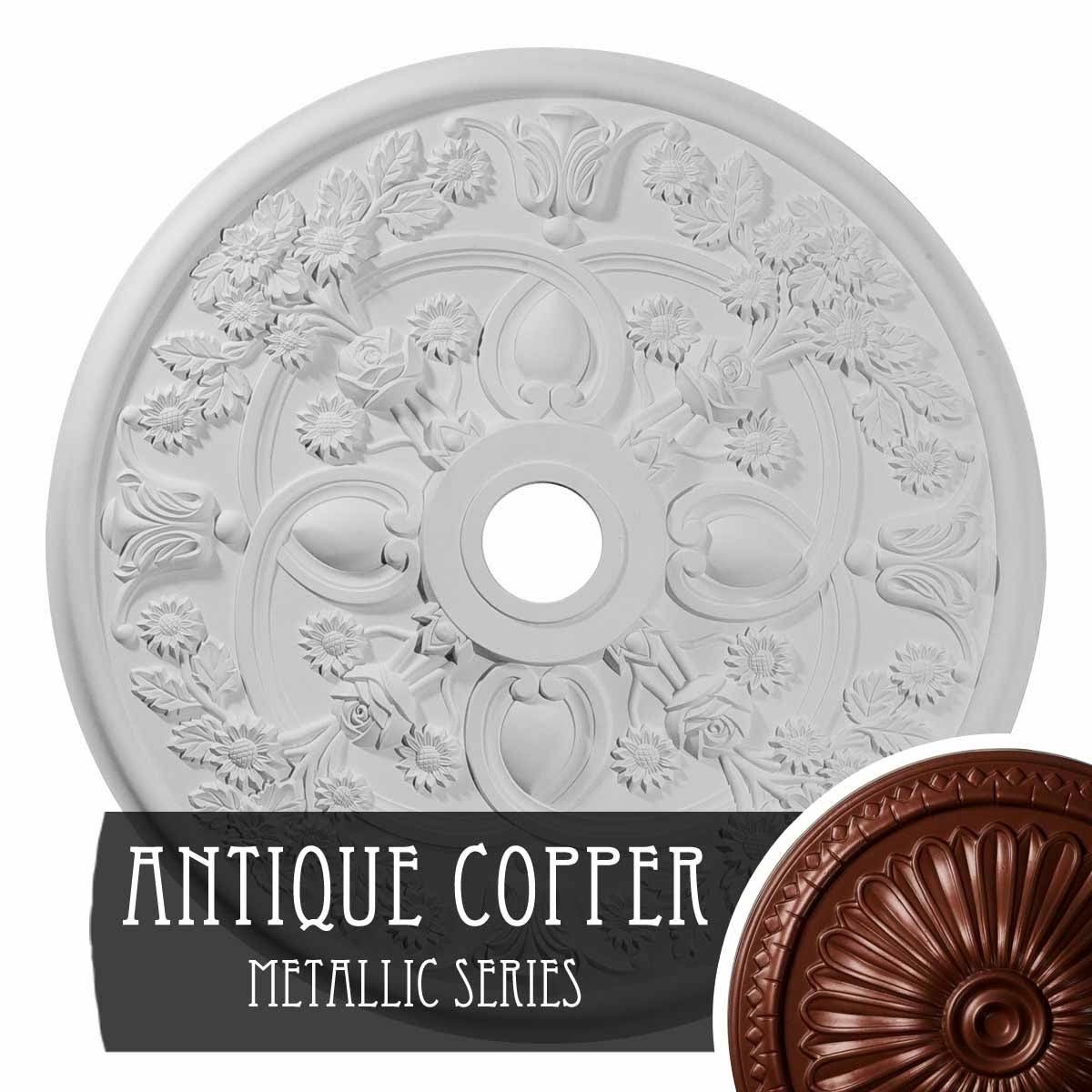Black Pearl Rose Ceiling Medallion W913