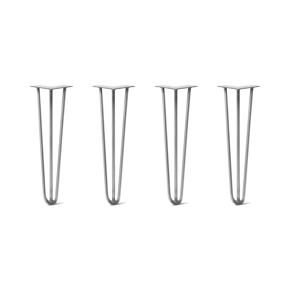 Hairpin Legs Set of 4, Raw Steel Z965