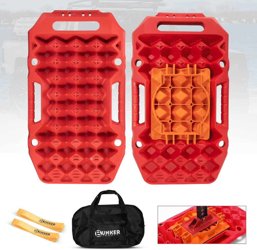 Red Off-Road Traction Boards 2 Pcs with Carry Bag Z137132