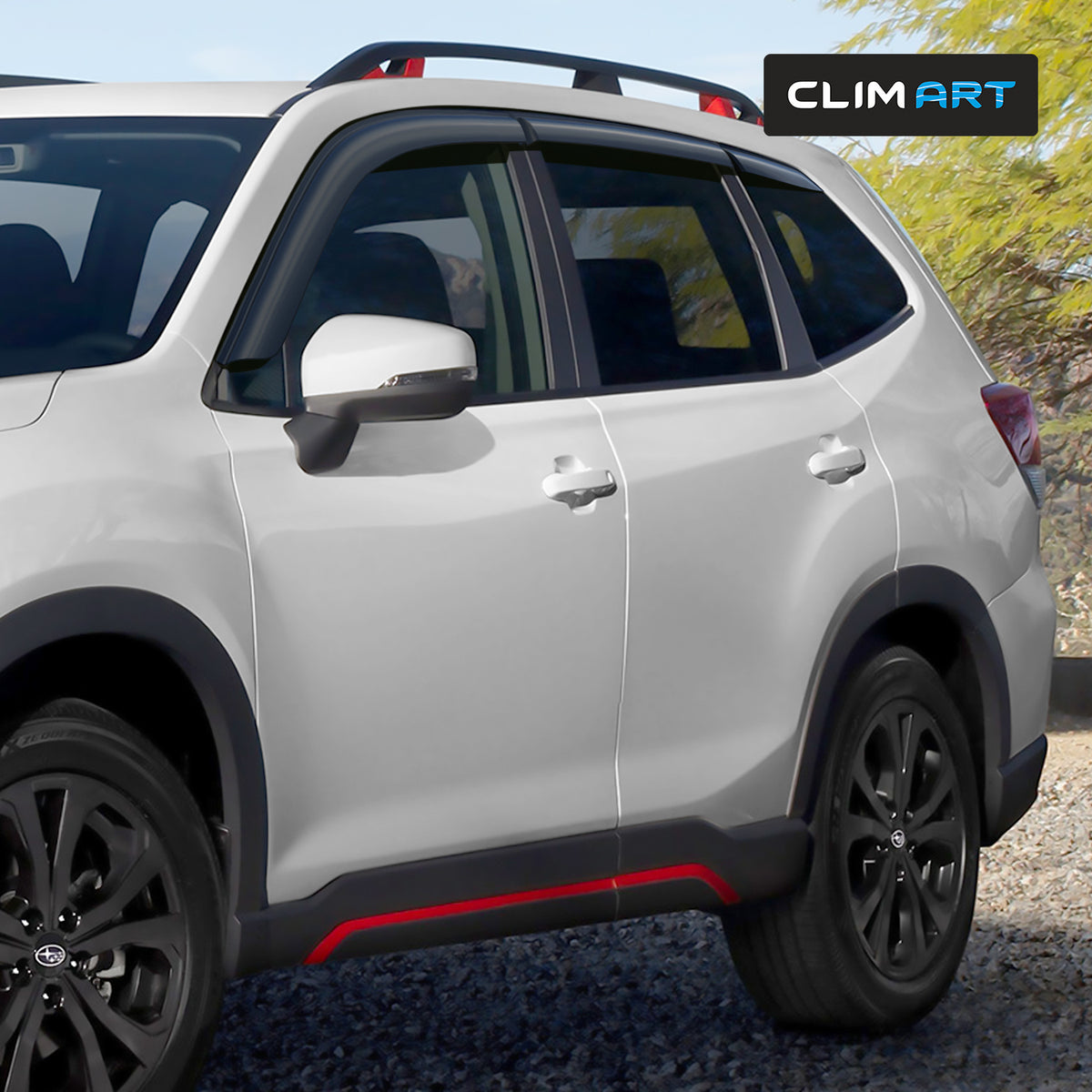 6pcs Tape-on Window Deflectors for Subaru Forester H2017