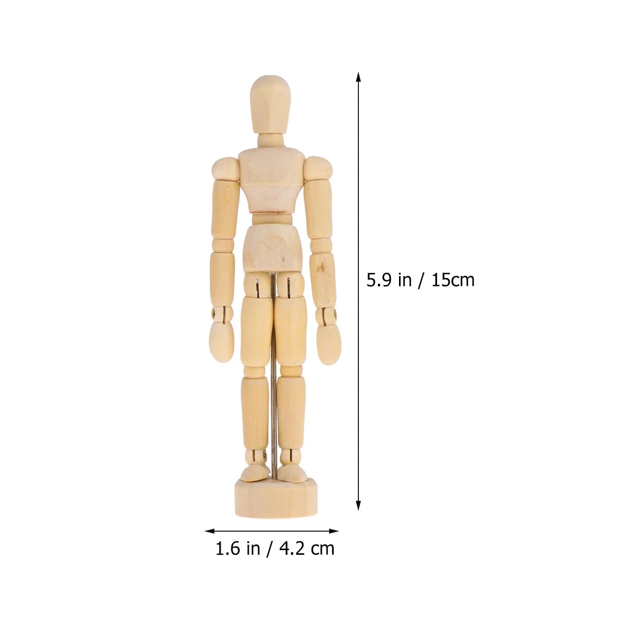 Wooden 3D Movable Joint Puppet Doll (5.5 Inches) U904422