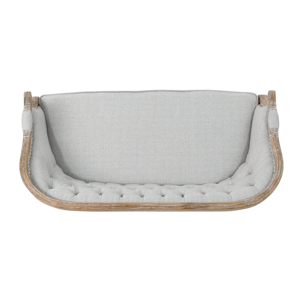 Light Gray Fabric Loveseat B167198