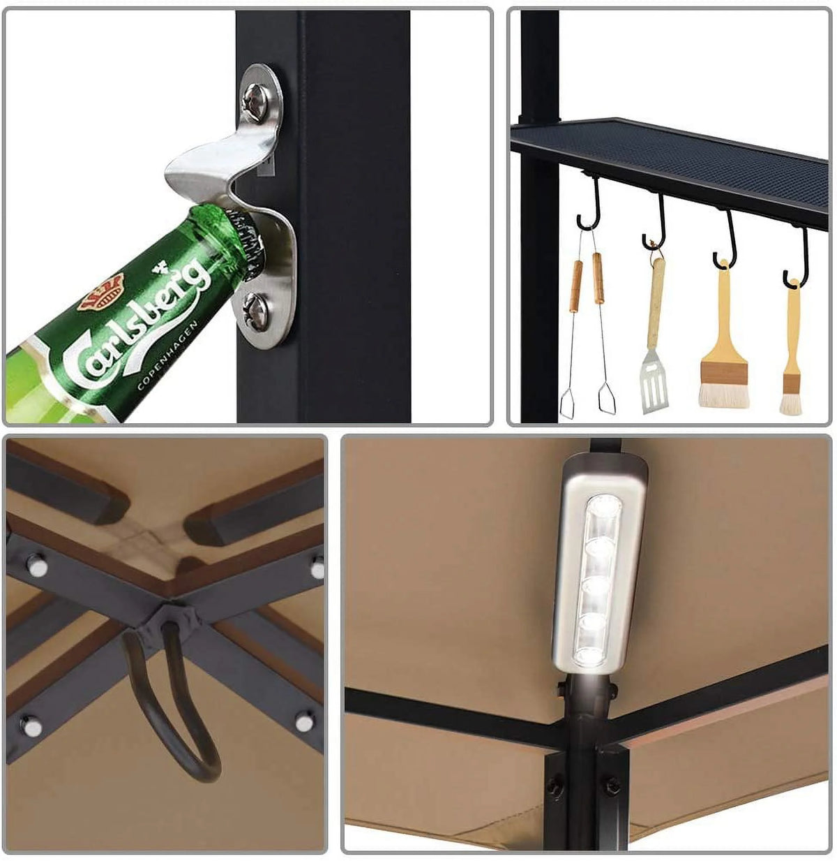 5x8 Grill Gazebo Double Tier BBQ Canopy G193