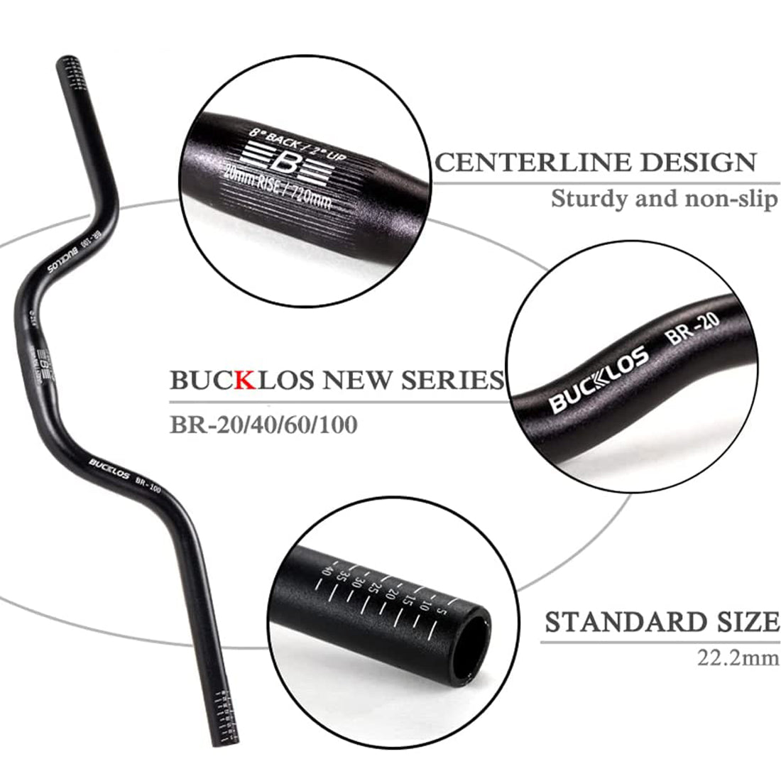 25.4mm Aluminum Alloy MTB Riser Bars C815