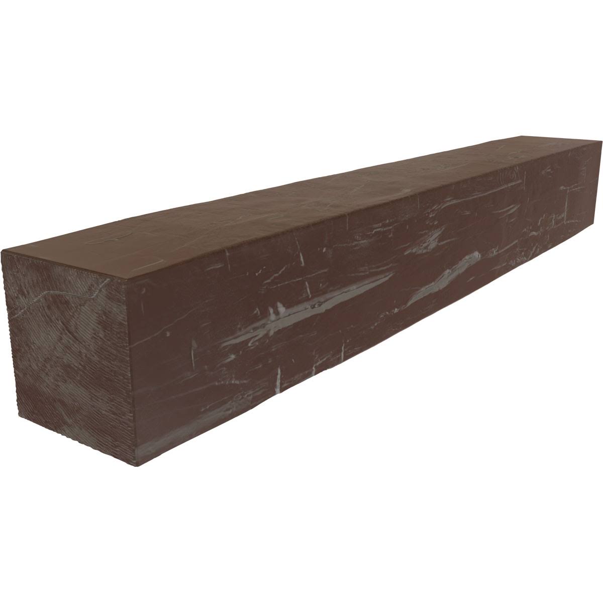Aged Pecan Hand Hewn Faux Wood Fireplace Mantel P682428
