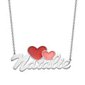 Enamel Hearts Necklace A94294